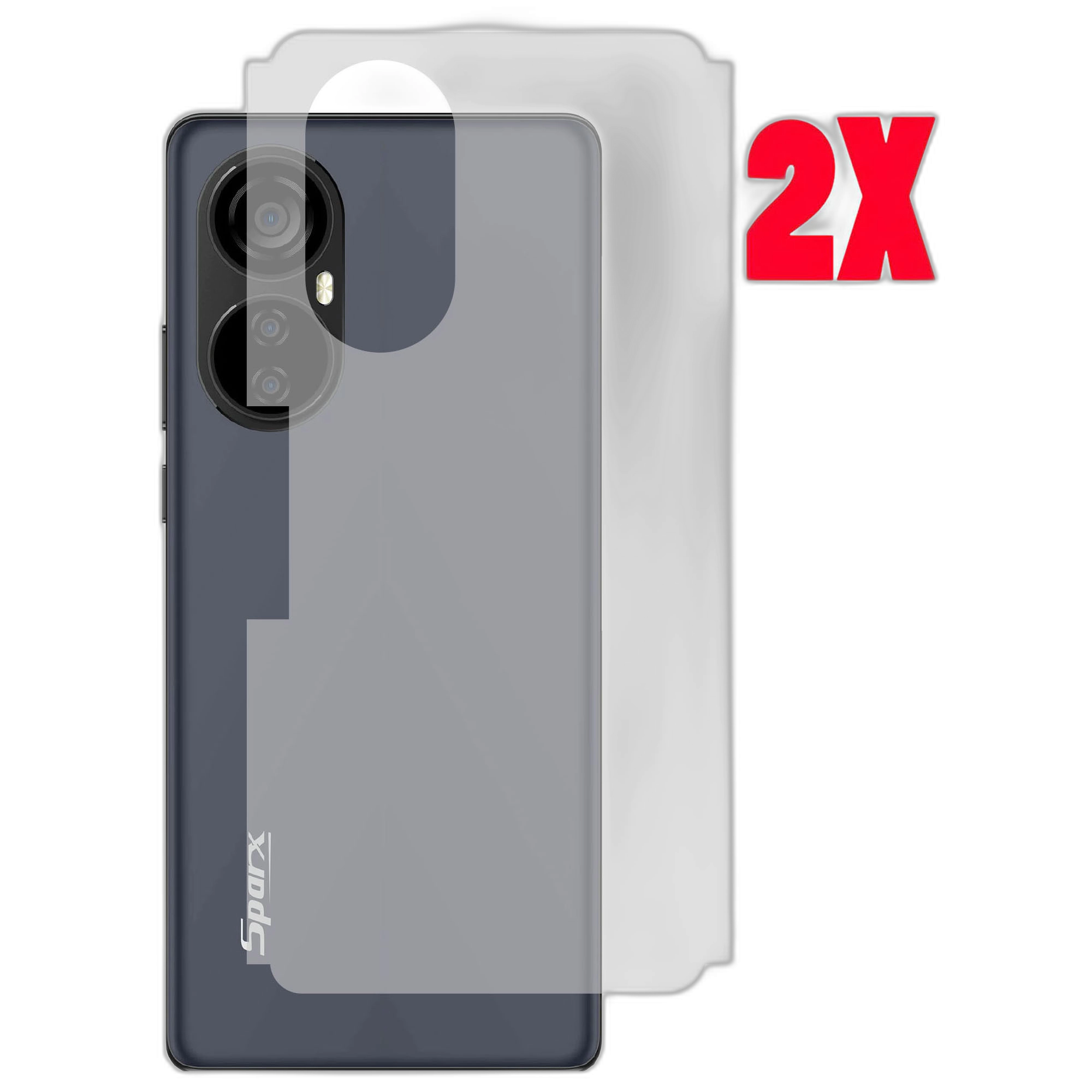 Sparx Edge 20 Pro Back Protector Skin Matte Style Protector For Sparx Edge 20 Pro 