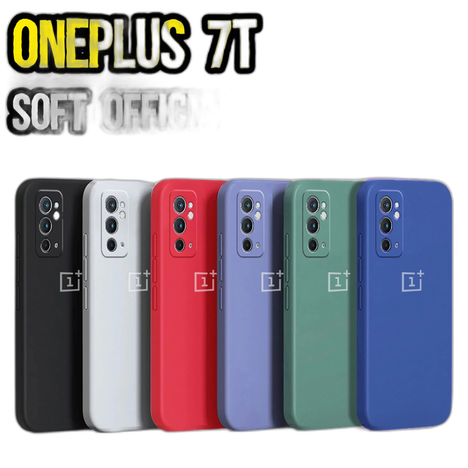 OnePlus 7T Official Logo Silicon Case - Official Case {Multi Colors} For