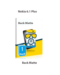 Nokia 6.1 Plus Back Protector Skin Matte Style Protector For Nokia 6.1 Plus