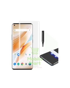 OnePlus 8 Front UV Tempered Glass Protector For Fully Curved Glass For OnePlus 8