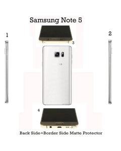 Samsung Galaxy Note 5 Back Protector Skin Matte Style Protector For Samsung Galaxy Note 5