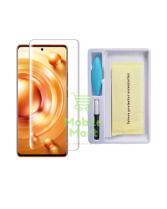Vivo X80 Front UV Tempered Glass Protector For Fully Curved Glass For Vivo X80