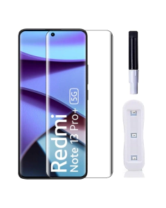 Xiaomi Redmi Note 13 Pro Plus Front UV Tempered Glass Protector For Fully Curved Glass For Xiaomi Redmi Note 13 Pro Plus