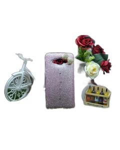 Grand Prime Back Cover - Pink Shinny Glitter - Luxury Cover For Ladies For Grand Prime