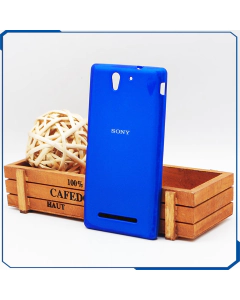 Sony Xperia C3 Back Cover Blue Soft Silicon Case For Xperia C3 S55T S55U D2502 D2533