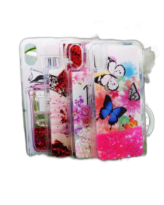 Apple iPhone X Back Cover Water Glitter Shiny Ladies Soft Silicon Case For iPhone X