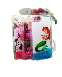 Apple iPhone 7 Plus Back Cover Water Glitter Shiny Ladies Soft Silicon Case For iPhone 7+ Plus