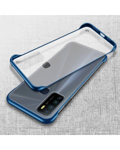 Tecno Camon 15 Back Cover Borderless Case Ultra Thin Transparent Frameless Clear Matte Back Cover - Blue