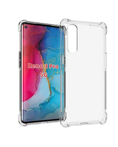 Oppo Reno 3 Pro 5G Back Cover Extra Bumper Anti Shock Soft Crystal Clear Case For Oppo Reno 3 Pro 5G - Transparent