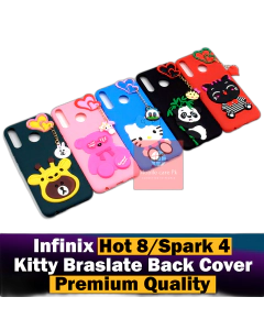 Infinix Hot 8 Back Cover Hello Kitty Mickey Mouse Braslate Chain Soft Girls Case Cover For Infinix Hot 8