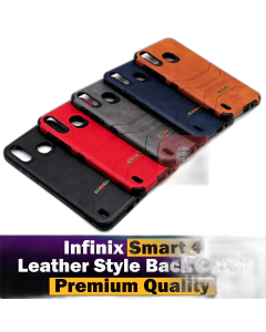 Infinix Smart 4 Back Cover Multicolour Soft Pierre Leather stuff pouch Texture pattren Case Cover For Infinix Smart 4