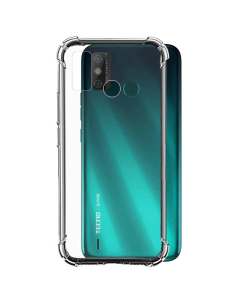 Tecno Spark 6 Go Back Cover Transparent Extra Bumper Soft Crystal Clear Case For Tecno Spark 6 Go - Anti Shock