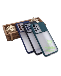 Samsung Galaxy A72 4G Back Cover Smoky Matte Armor Case Window Shutter Camera lens Protector Case Cover For Samsung Galaxy A72 4G