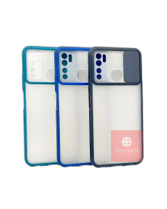 Tecno Spark 5 Back Cover Cover Smoky Matte Bumper Armor Case Window Shutter Slide Camera lens Protector Case Cover For Tecno Spark 5