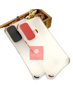 Infinix Hot 11 Back Cover White Soft Smoky Matte Shutter Bumper Case For Boys