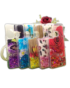 Infinix Hot 11 Back Cover Water Glitter Shiny Soft Silicon Hot 11 Case For Girls