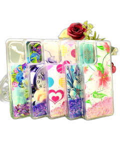 Oppo Reno 6 Back Cover Water Glitter Shiny Soft Silicon Reno 6 Case For Girls