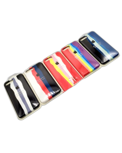 Apple iPhone 8 Plus Back Cover Multicolour Soft Rainbow Style Silicone Case For iPhone 8 Plus