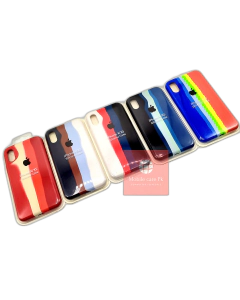 Apple iPhone X Back Cover Back Cover Multicolour Soft Rainbow Style Silicone Case For iPhone X