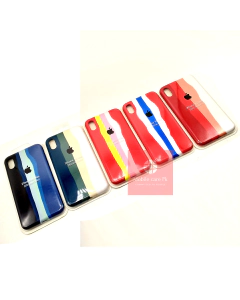 Apple iPhone XS Max Back Cover Multicolour Soft Rainbow Style Silicone Case For iPhone XS Max