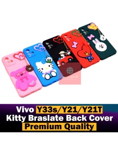 Vivo Y21T Back Cover Hello Kitty Braslate Chain Soft Y21T Case For Girls