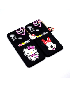 Infinix Hot 11s Back Cover Braslate Chain Soft Hot 11s Case For Girls - Hello Kitty