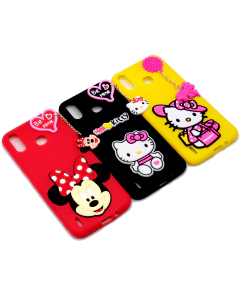 Infinix Smart 4 Back Cover Hello Kitty Braslate Chain Soft Smart 4 Case For Girls