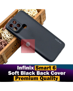 Infinix Smart 6 Back Cover Black Soft Rock Style Smart 6 Case For Boys
