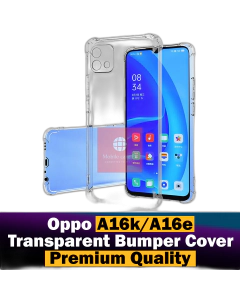 Oppo A16k Back Cover Transparent Extra Bumper Anti Shock Soft Crystal Clear Case For A16k