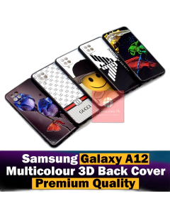 Samsung Galaxy A12 Back Cover Multicolour 3D Printed Design Case For Galaxy A12
