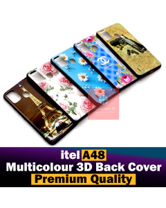 iTel A48 Back Cover Multicolour 3D Printed Design Case For iTel A48