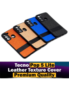 Tecno Pop 5 Lite Back Cover Soft Texture Leather Style Pop 5 Lite Case For Boys