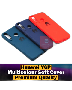 Huawei Y6P Back Cover Multicolour Soft Plain Camera Protection Cover For Y6P