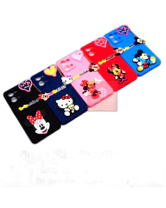 Oppo Reno 7 Back Cover Hello Kitty Braslate Chain Soft Reno 7 Case For Girls