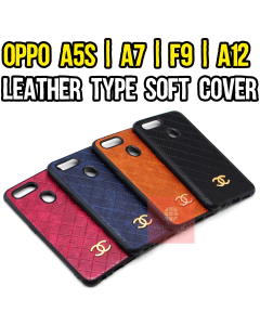 Oppo A7 Back Cover Leather Type CHANEL Soft Oppo A7 Case For Boys