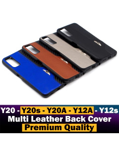 Vivo Y12s Back Cover Leather Type CHANEL Soft Vivo Y12s Case For Boys