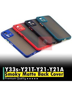 Vivo Y33s Back Cover Smoky Matte Armor Case Camera Protection Cover For Vivo Y33s