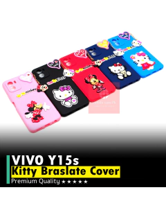 Vivo Y01 Back Cover Hello Kitty Braslate Chain Soft Y01 Case For Girls