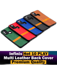 Infinix Hot 10 Play Back MultiCover Soft Texture Leather Style Hot 10 Play Case For Boys