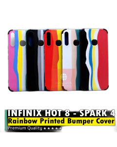 Infinix Hot 8 Back Cover Stylish Multicolour 3D Bumper Matte Cover For Boys Hot 8