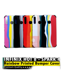 Tecno Spark 4 Back Cover Stylish Multicolour 3D Bumper Matte Cover For Boys Spark 4