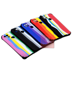 Oppo A15 Back Cover Rainbow Multicolour 3D Bumper Matte Cover For Boys A15