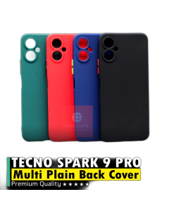 Tecno Spark 9 Pro Back Cover Multicolour Soft Plain Spark 9 Pro Cover For Boys
