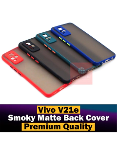 Vivo V21e Back Cover Smoky Matte Armor Case Camera Protection Cover For Vivo V21e