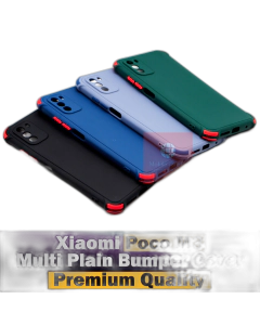 Xiaomi Poco M3 Back Cover Multicolour Soft Plain Bumper Camera Protection Cover For Xiaomi Poco M3