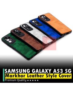 Samsung Galaxy A53 5G Back Cover Soft Leather Markhor Style Case For Samsung A53 5G
