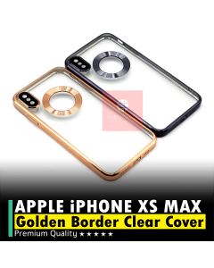 Apple iPhone XS Max Back Cover Soft Golden Border Camera Protection Cover For iPhone XS Max
