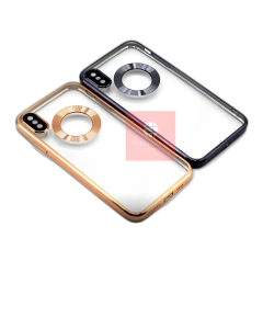 Apple iPhone X Max Back Cover Soft Golden Border Camera Protection Cover For iPhone X Max
