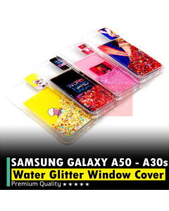 Samsung Galaxy A50 Back Cover Back Cover Water Glitter Window Shiny Soft Silicon Samsung A50 Case For Girls
