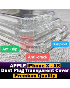 Apple iPhone XS Back Cover Transparent Soft Dust Plug Crystal Clear Case Apple iPhone XS
